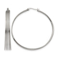 Chisel Stainless Steel Polished Wire Hoop Earrings