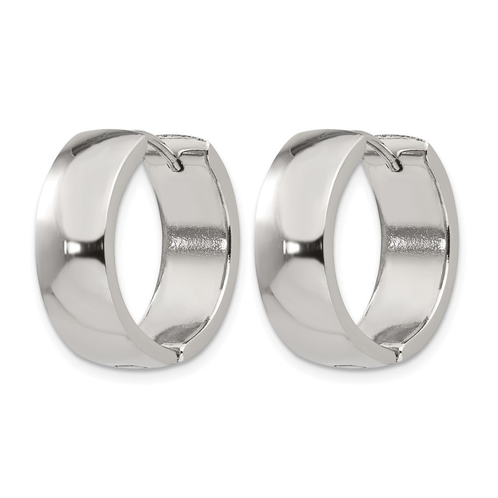 Chisel Stainless Steel Polished 6mm Hinged Hoop Earrings
