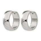 Chisel Stainless Steel Polished 6mm Hinged Hoop Earrings