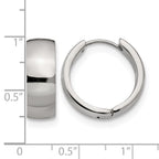 Chisel Stainless Steel Polished 6mm Hinged Hoop Earrings