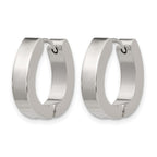 Chisel Stainless Steel Polished 4mm Hinged Hoop Earrings