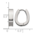 Chisel Stainless Steel Polished 4mm Hinged Hoop Earrings