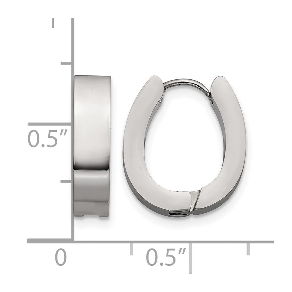 Chisel Stainless Steel Polished 4mm Hinged Hoop Earrings