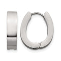 Chisel Stainless Steel Polished 4mm Hinged Hoop Earrings