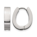 Chisel Stainless Steel Polished 4mm Hinged Hoop Earrings