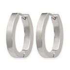 Chisel Stainless Steel Polished 4mm Hinged Hoop Earrings