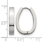 Chisel Stainless Steel Polished 4mm Hinged Hoop Earrings