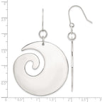 Stainless Steel Swirl Dangle Earrings
