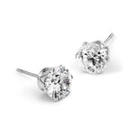 Chisel Stainless Steel Polished 7mm Round CZ Stud Post Earrings