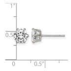 Chisel Stainless Steel Polished 6mm Round CZ Stud Post Earrings