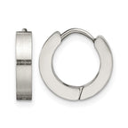 Chisel Stainless Steel Brushed and Polished 3mm Hinged Hoop Earrings