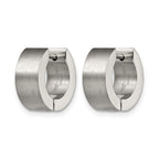Chisel Stainless Steel Brushed Round 5mm Hinged Hoop Earrings