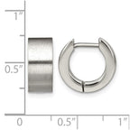 Chisel Stainless Steel Brushed Round 5mm Hinged Hoop Earrings