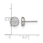 Chisel Stainless Steel Polished Clear Crystal Post Earrings