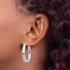 Chisel Stainless Steel Polished Teardrop Hollow Hoop Earrings