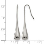 Chisel Stainless Steel Polished Shepherd Hook Earrings