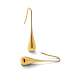 Chisel Stainless Steel Polished Yellow IP-plated Shepherd Hook Earrings