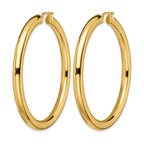 Chisel Stainless Steel Polished Yellow IP-plated Hoop Earrings