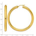 Chisel Stainless Steel Polished Yellow IP-plated Hoop Earrings
