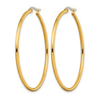 Chisel Stainless Steel Polished Yellow IP-plated 48mm Diameter 2mm Hoop Earrings