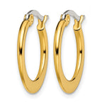 Chisel Stainless Steel Polished Yellow IP-plated Tapered 19mm Diameter Hoop Earrings