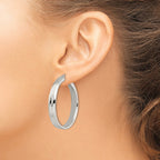Chisel Stainless Steel Polished 6.75mm Hoop Earrings