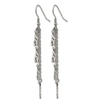 Chisel Stainless Steel Polished Music Note Multi Chain Dangle Shepherds Hook Earrings