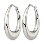Chisel Stainless Steel Polished Teardrop Hoop Earrings