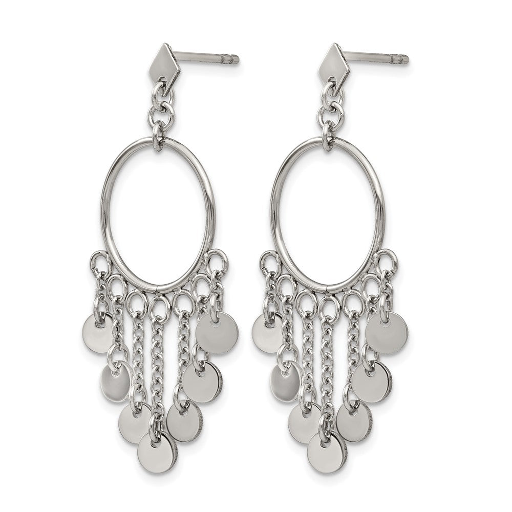 Chisel Stainless Steel Polished Post Dangle Earrings