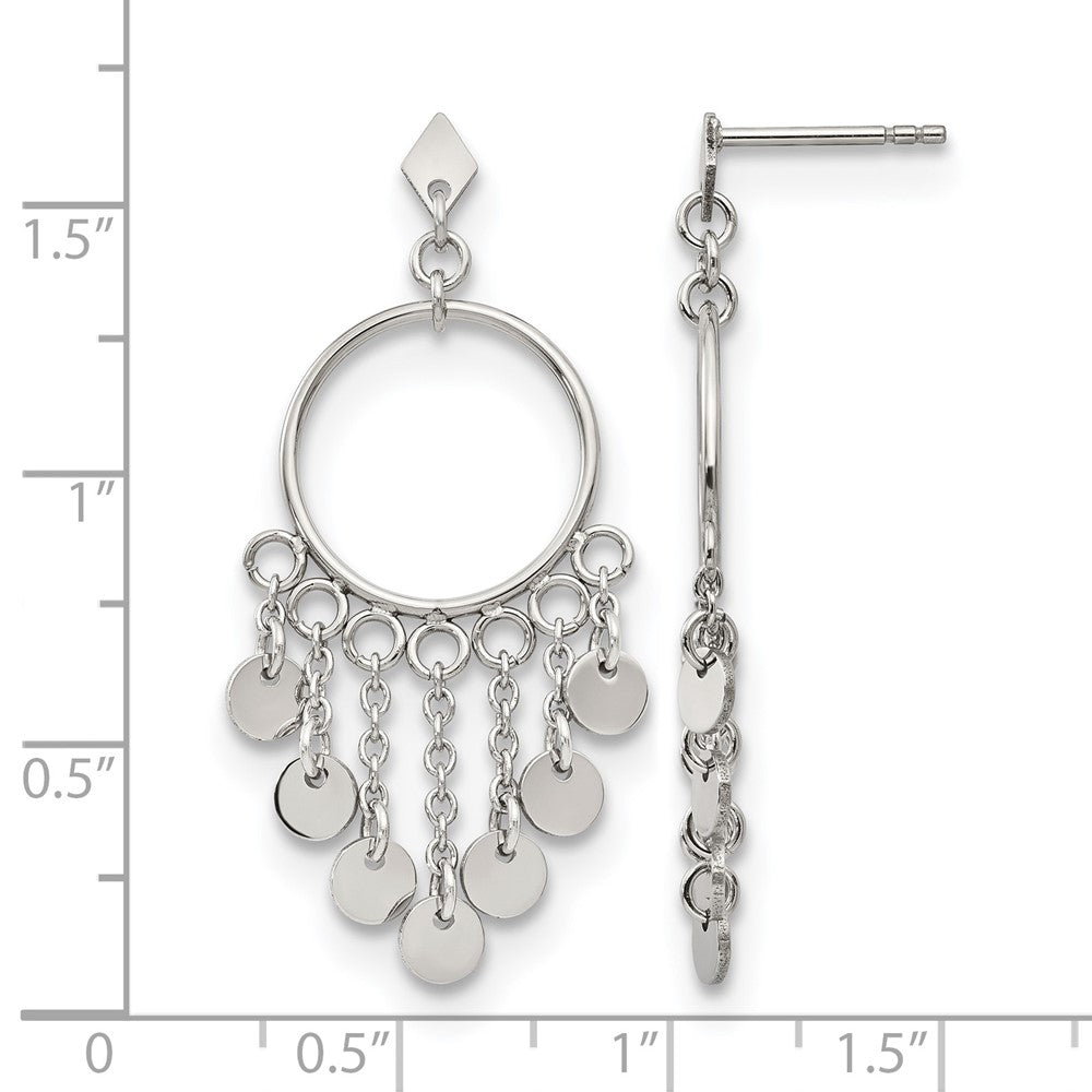 Chisel Stainless Steel Polished Post Dangle Earrings