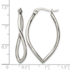 Chisel Stainless Steel Polished Wavy Hoop Earrings