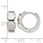 Chisel Stainless Steel Polished X Hinged Hoop Earrings