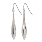 Chisel Stainless Steel Polished Dangle Shepherd Hook Earrings