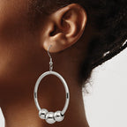 Stainless Steel Polished Dangle Shepherd Hook Earrings