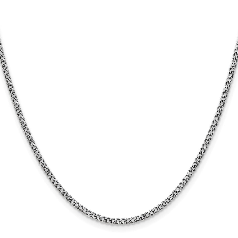 Chisel Stainless Steel Antiqued 2mm Round Curb Chain