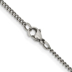 Chisel Stainless Steel Antiqued 2mm Round Curb Chain