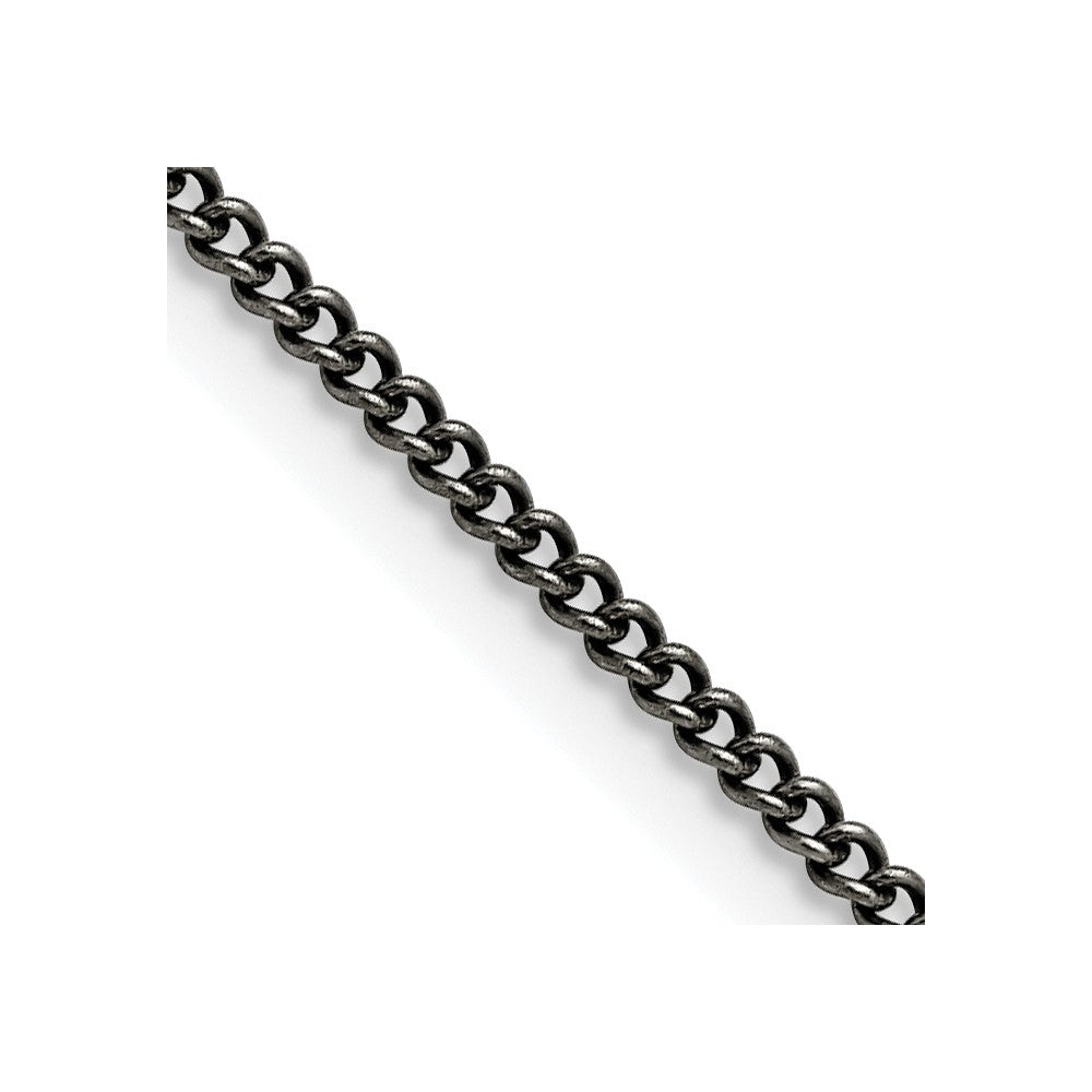 Chisel Stainless Steel Antiqued 2mm Round Curb Chain