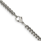 Chisel Stainless Steel Antiqued 4mm Round Curb Chain