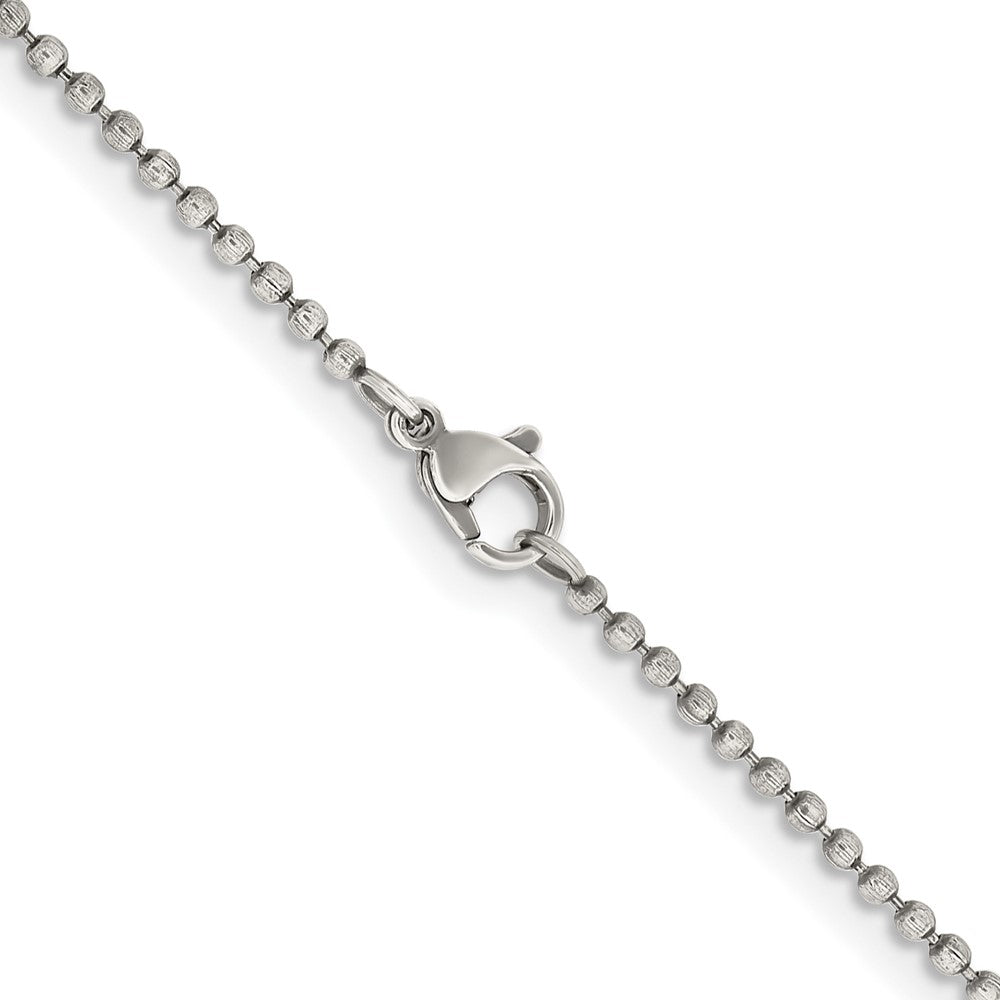 Chisel Stainless Steel Antiqued 2mm Beaded Ball Chain