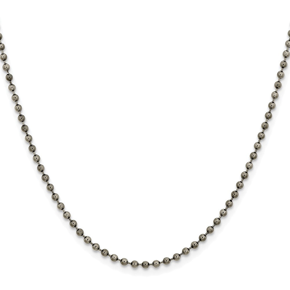 Chisel Stainless Steel Antiqued 2.4mm Beaded Ball Chain