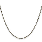 Chisel Stainless Steel Antiqued 2.4mm Beaded Ball Chain