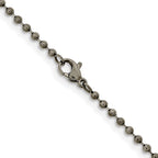 Chisel Stainless Steel Antiqued 2.4mm Beaded Ball Chain