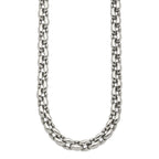 Chisel Stainless Steel Polished Oval Link Necklace