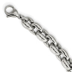 Chisel Stainless Steel Polished Oval Link Necklace