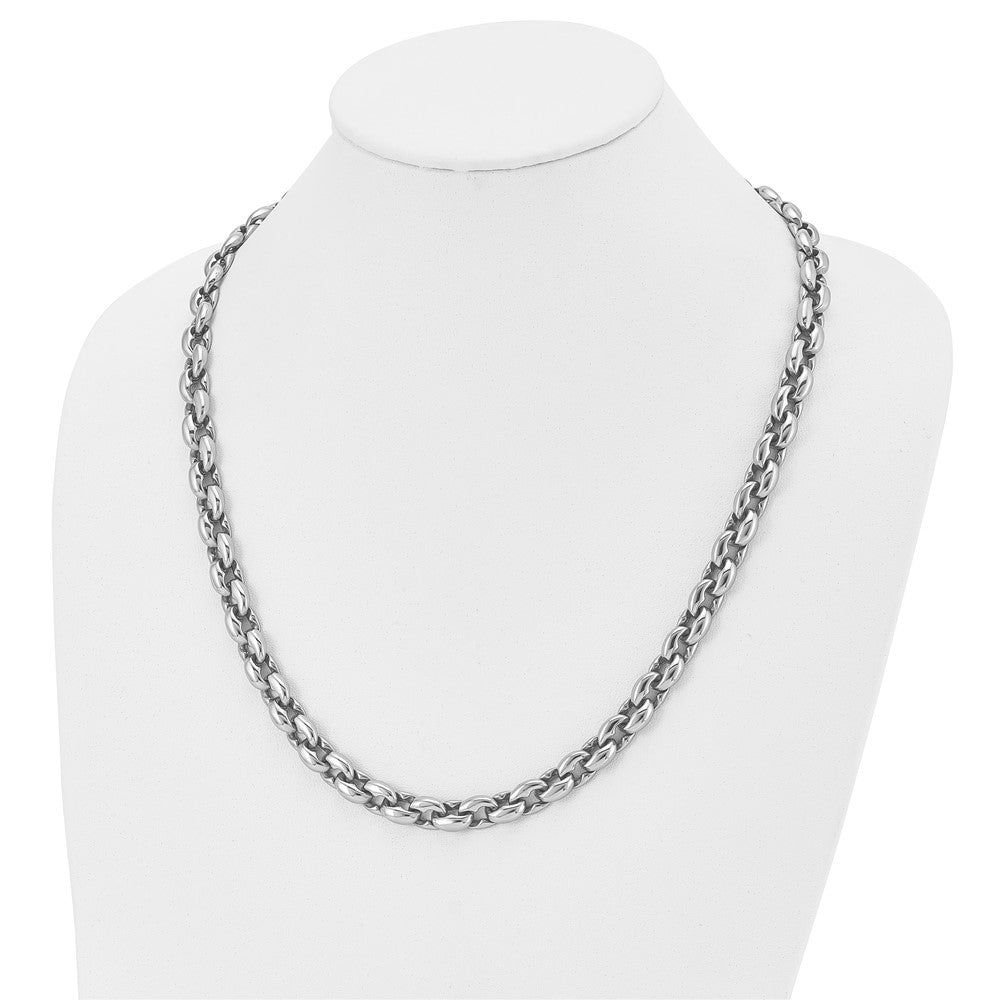 Chisel Stainless Steel Polished Oval Link Necklace