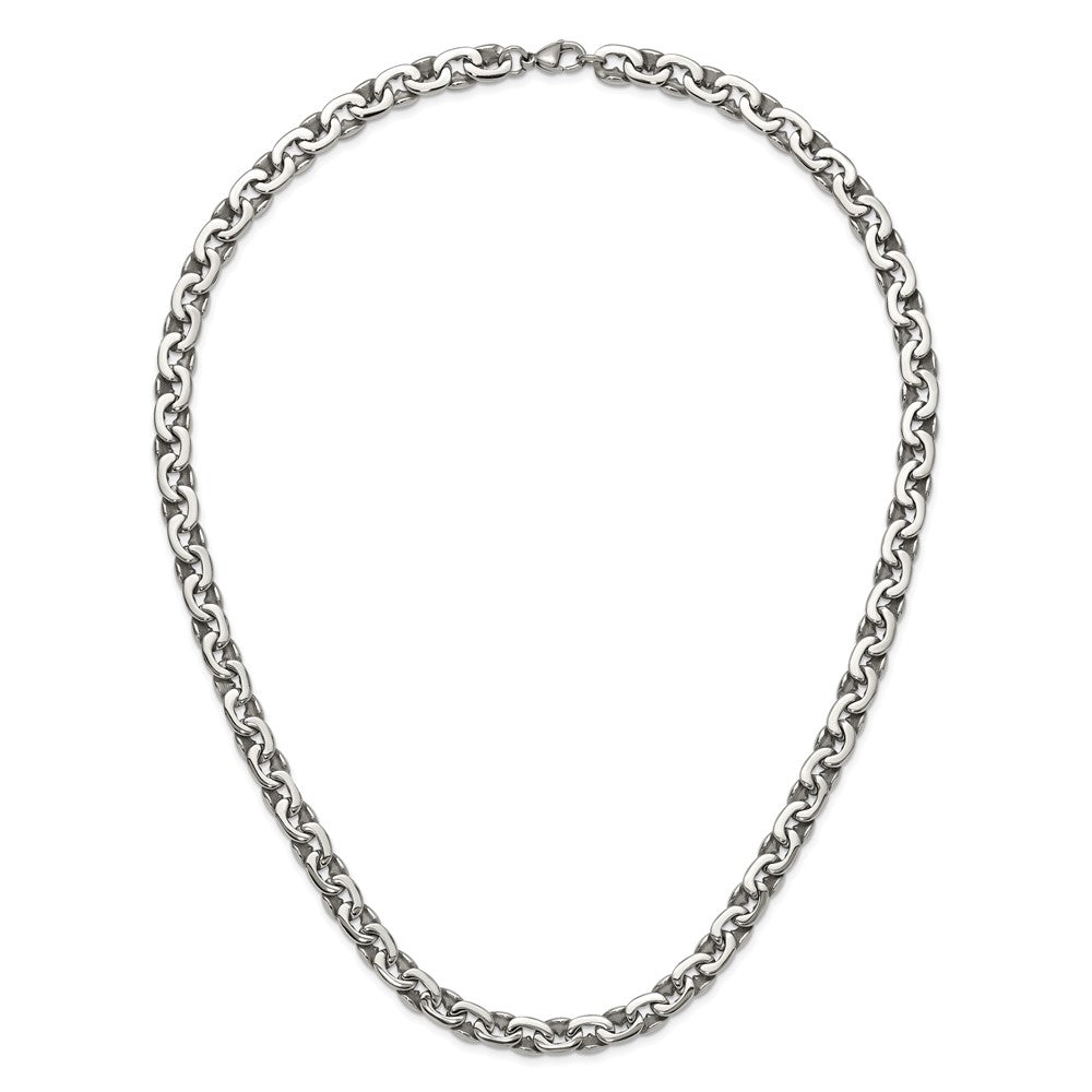 Chisel Stainless Steel Polished Oval Link Necklace