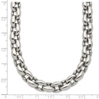 Chisel Stainless Steel Polished Oval Link Necklace