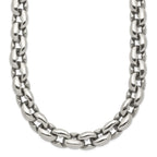 Chisel Stainless Steel Polished Oval Link Necklace