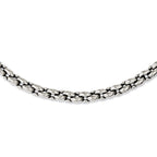Chisel Stainless Steel Polished Oval Link Necklace