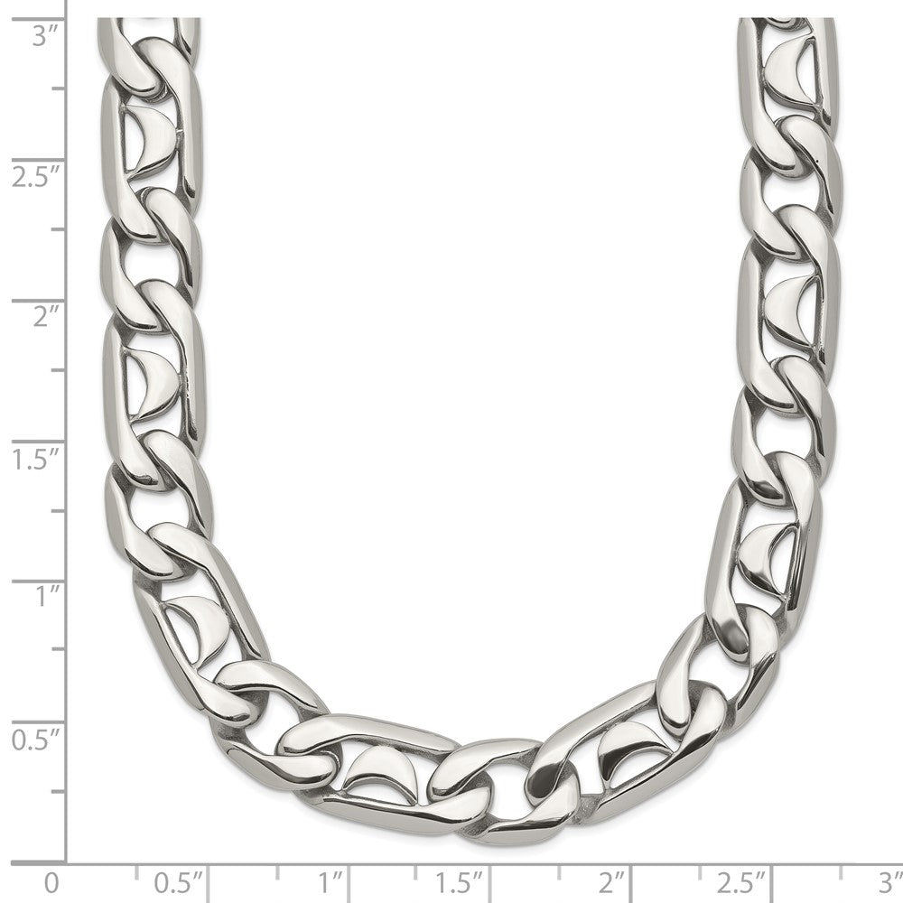 Chisel Stainless Steel Polished Fancy Link Necklace